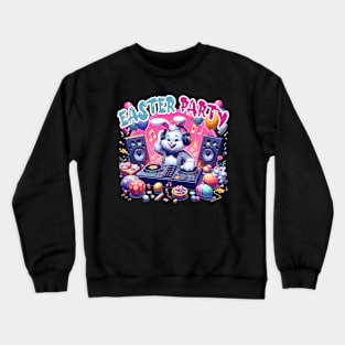 Easter Party Bunny DJ Hip Hop Dancing Music Crewneck Sweatshirt